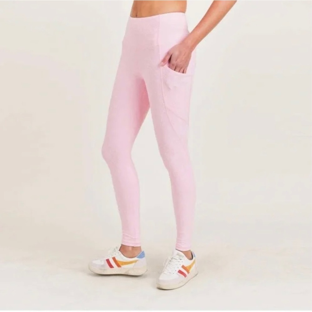 Textured Florette Highwaist Leggings - Mono B. Pink